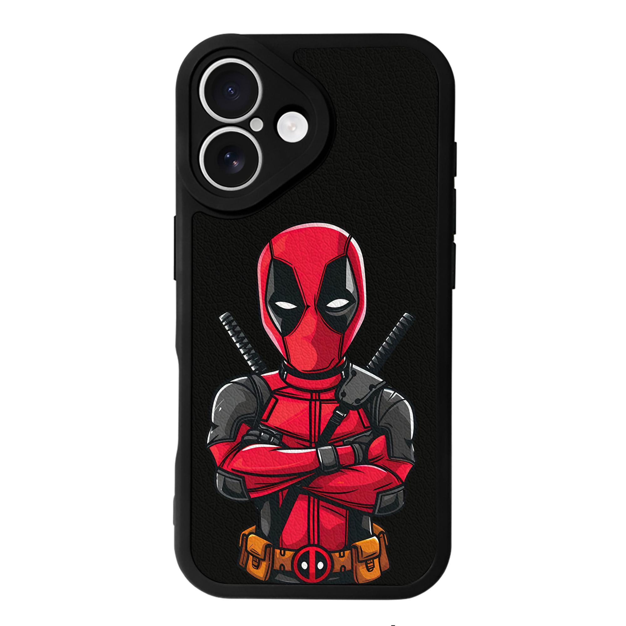 （画像用） Deadpool デッドプール 【iPhone 16シリーズ対応】シリコンスマホケース（レザー調） 材質：シリコン